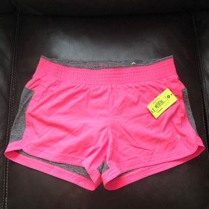 Pink athletic shorts! Perfect for a workout.